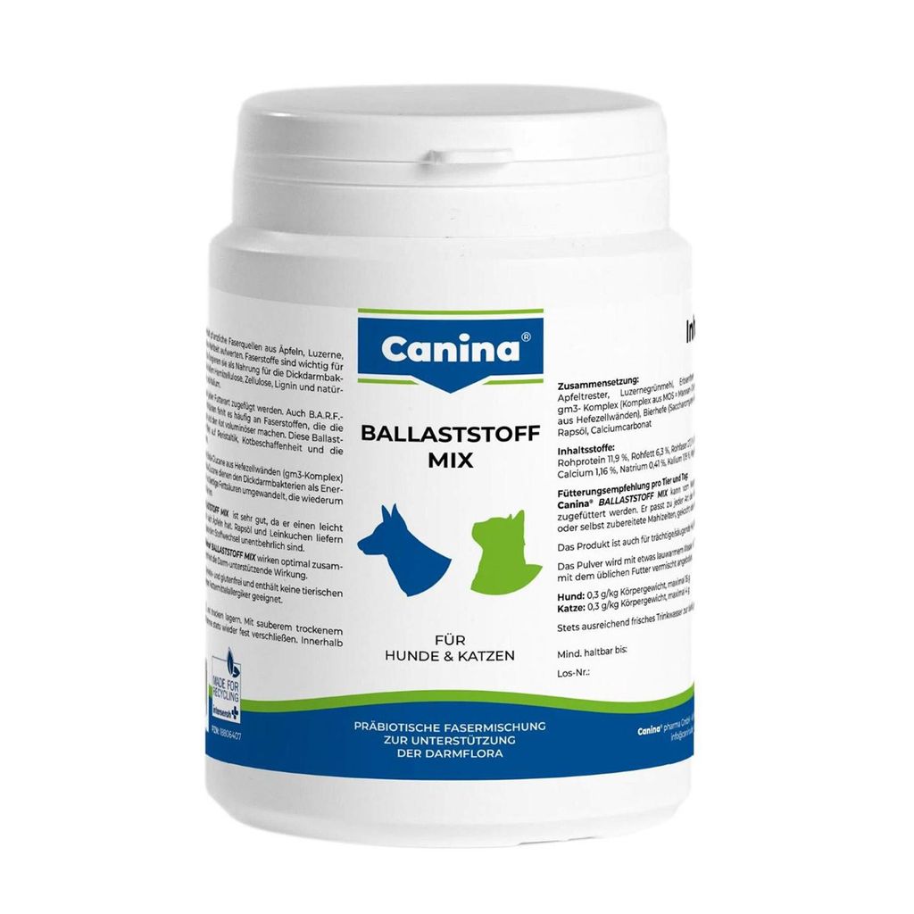 100 g Canina Ballaststoff Mix für Hunde & Katzen - Präbiotische Fasermischung zur Unterstützung der Darmflora bei Hunden & Katzen
