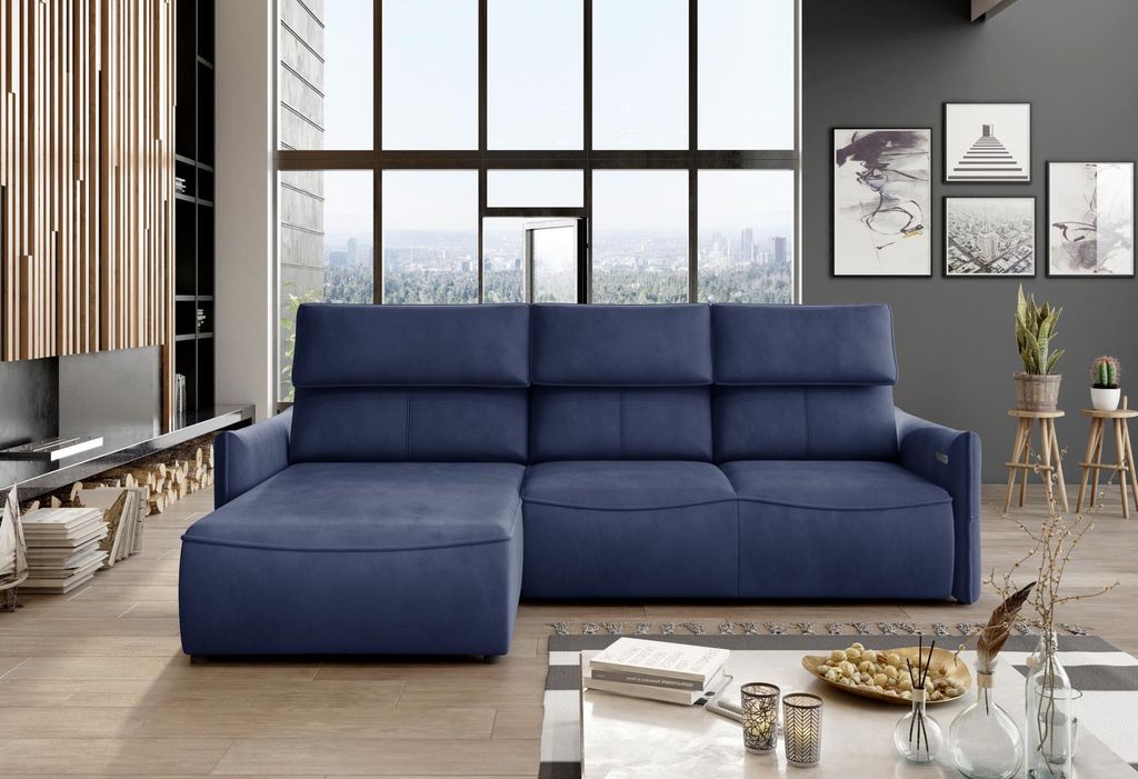 Eck Design Modern Sofas Ecksofa L-Form Sitz Textilsofa Couch Wohnlandschaft Neu