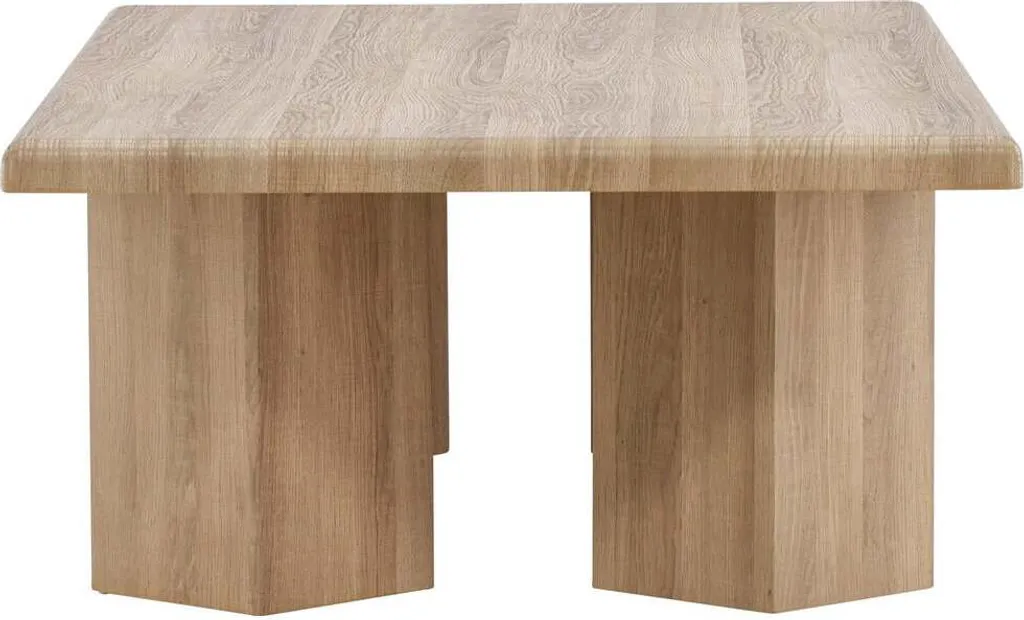 Table basse Lillehammer Oak Beige - Grande table robuste 80x140x40 cm