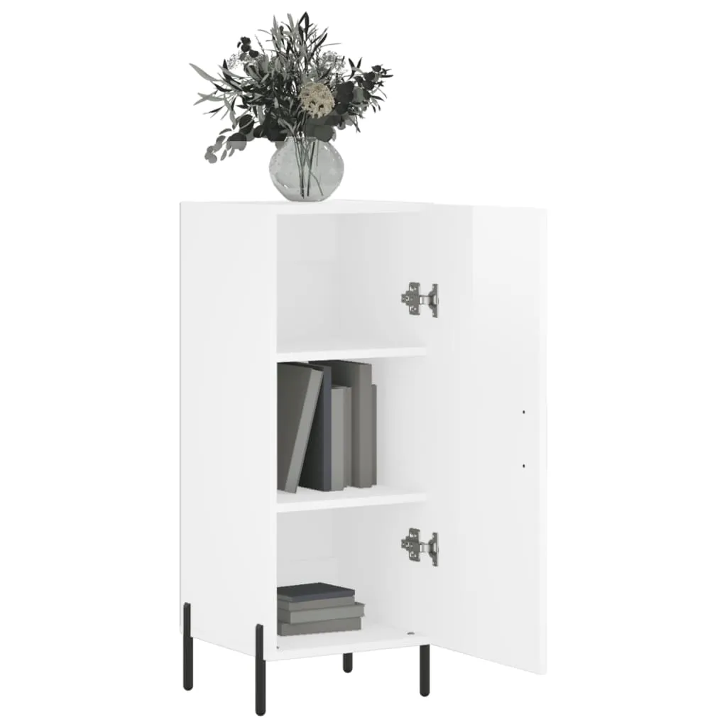 Mobile Credenza Bianca Lucida 34,5 cm vidaXL - Design Slim per Interni - 5