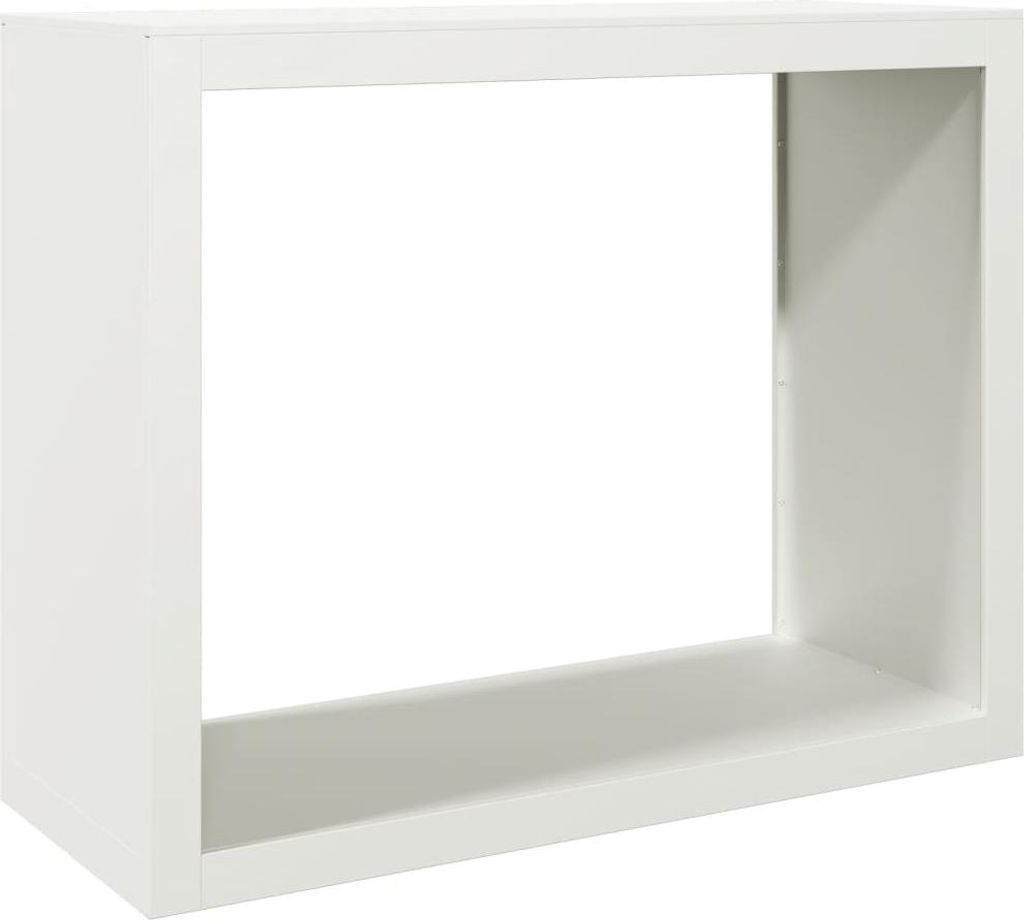 vidaXL Brennholzregal Weiß 100x40x80 cm Stahl Produktbild 