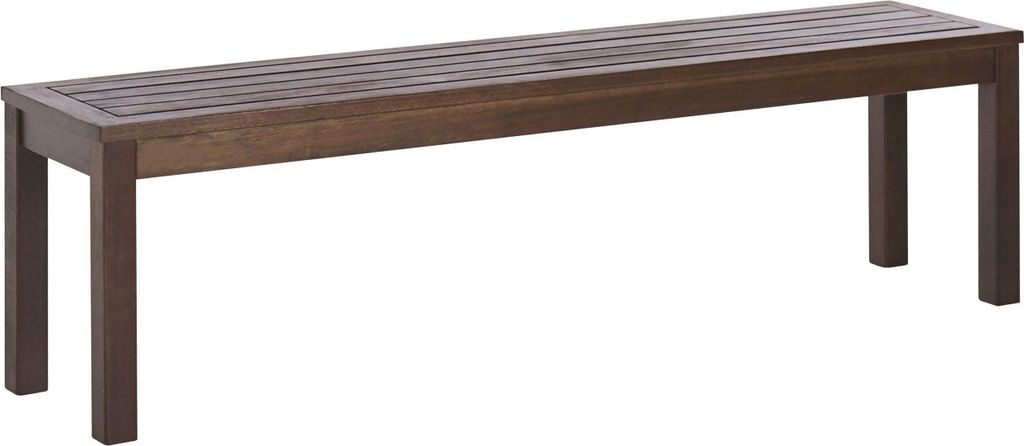 BELIANI Gartenbank Dunkelbraun Eukalyptusholz 160 cm rechteckig rustikaler Stil Terrasse Balkon Indoor Outdoor Möbel