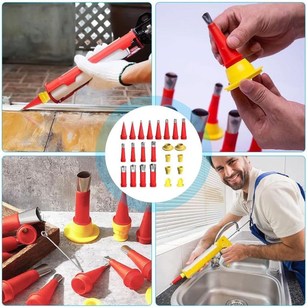 Set di 22 ugelli per silicone, raccordi per pistola a Immagine del prodotto 