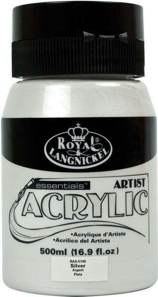 Royal & Langnickel Essentials Acrylfarbe, 500 ml, Silber