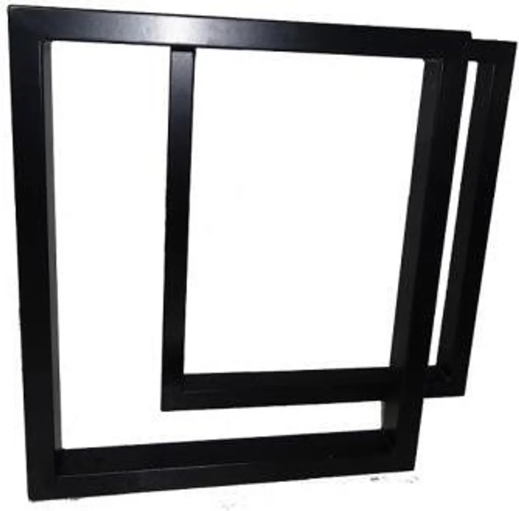 Pieds de table de jardin stables en acier noir pour plateau lourd