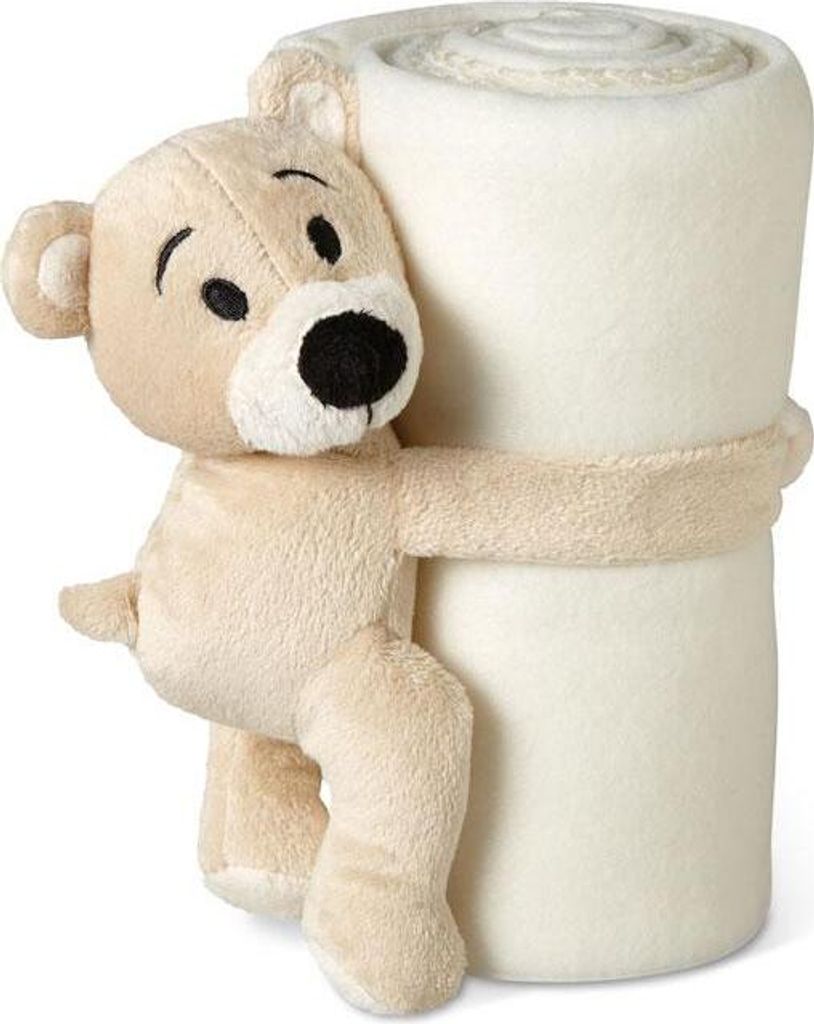 MidOcean - Decke "Manta", Fleece, Bär MO1352 (Einheitsgröße) (Weiß)