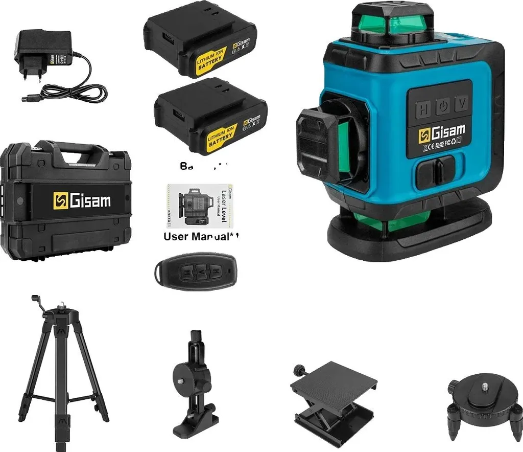 Livella Laser 4D Professionale 16 Linee Verdi: Misura di Precisione con Treppiede