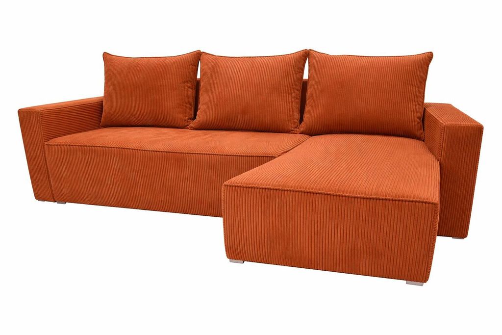 Ecksofa POTATO L-Form mit Schlaffunktion, Cordstoff Terra Zoom 8
