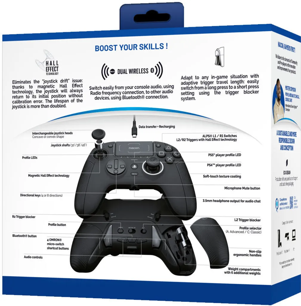 Fini le Drift avec la Manette Nacon Revolution 5 Pro Noire pour PS5 et PC - 7