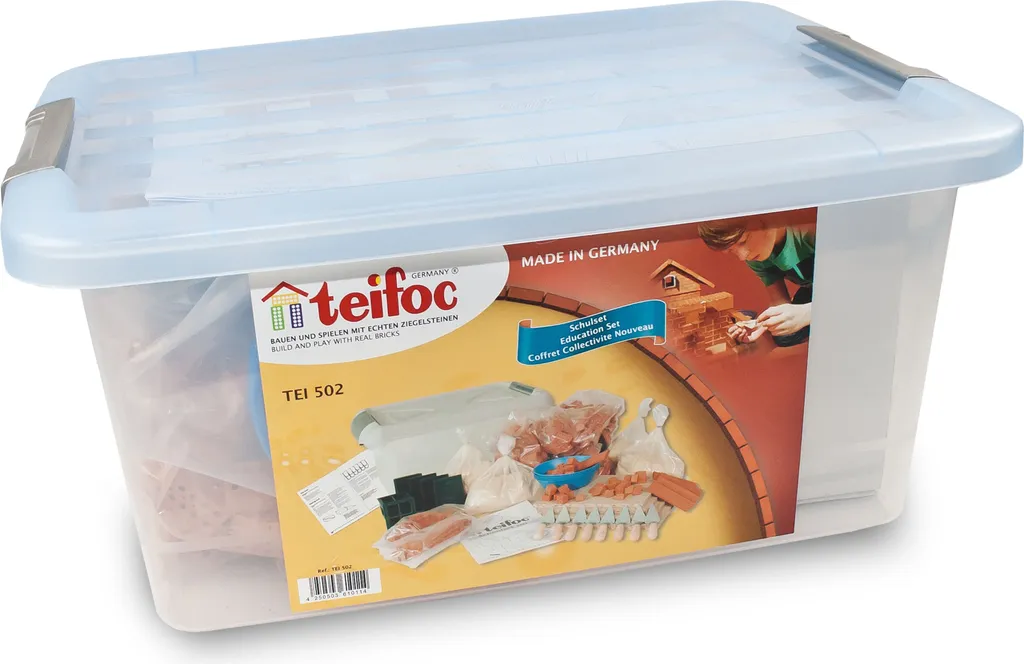 Teifoc 502 Coffret Collectivité : Briques Réutilisables et Mortier Naturel