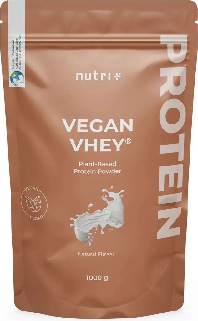 Nutri+ Vegan 3K Protein Naturel 1000g - Haute Teneur en Acides Aminés Pro