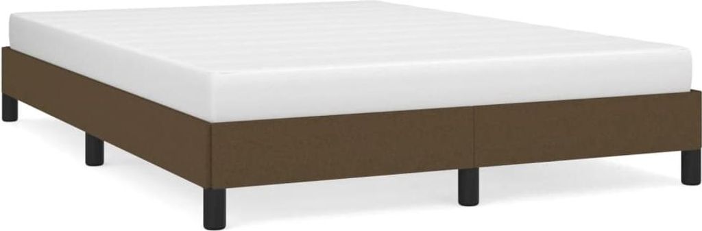 vidaXL Bettgestell ohne Matratze Dunkelbraun 140x200 cm Stoff