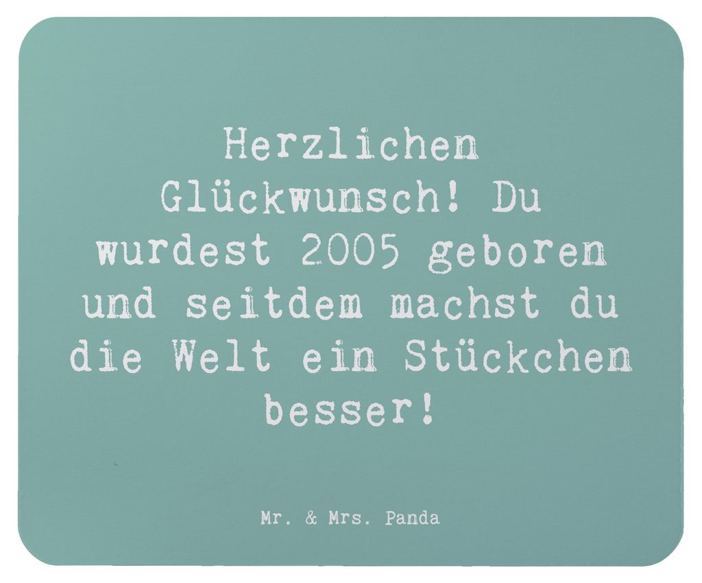 Mr. & Mrs. Panda Mauspad Spruch 2005 Geburtstag - Produktbild 
