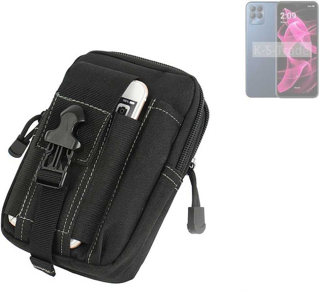 K-S-Trade Gürtel Tasche kompatibel mit T-Mobile REVVL 6x Pro Gürteltasche Holster Schutz Hülle Handy Hülle Smartphone outdoor Handy-Hülle schwarz
