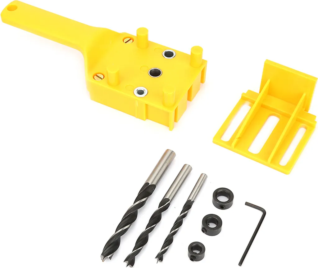 Kit Dima 3-in-1 Lavorazione Legno - Guida Foratura 6/8/10mm in Alluminio