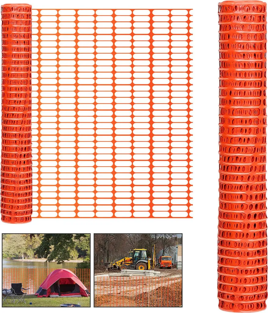 Clôture pour Poules et Volaille Filet Orange 1x50m Barrière de Jardin