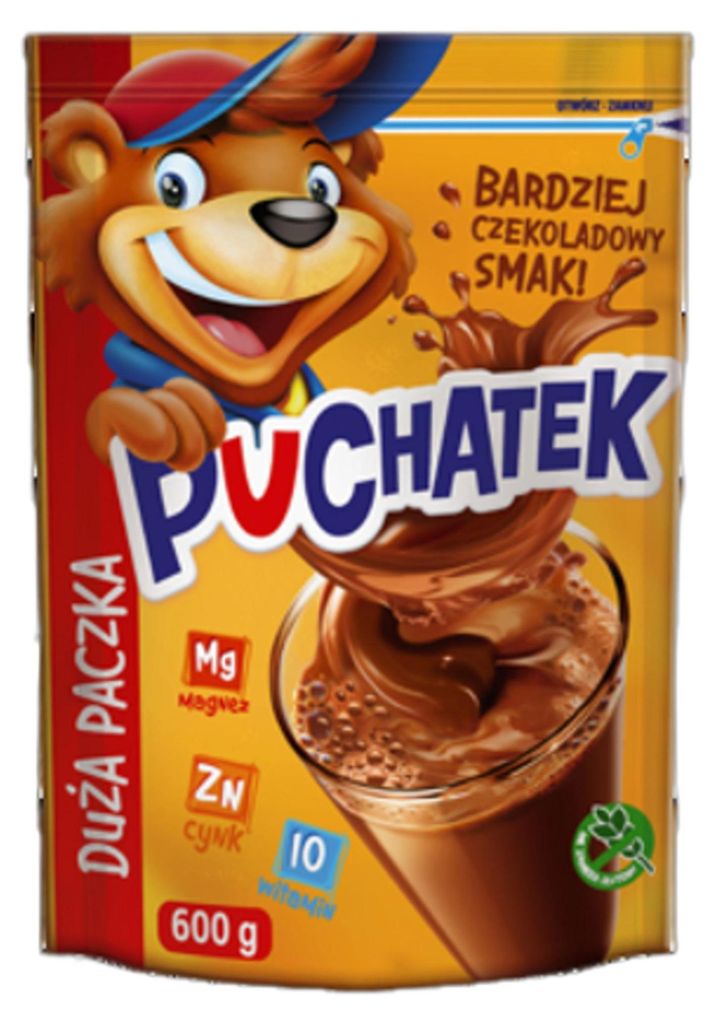 Puchatek Cacao-drank met vitamines, 600 gram Productafbeelding 
