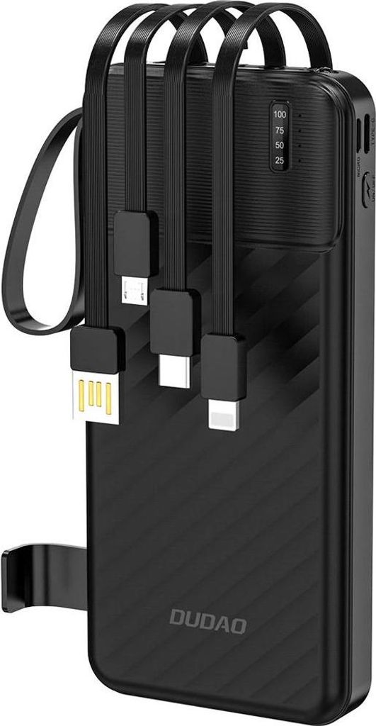 Powerbank Dudao K11 10000Mah mit eingebauten Kabeln - Produktbild 