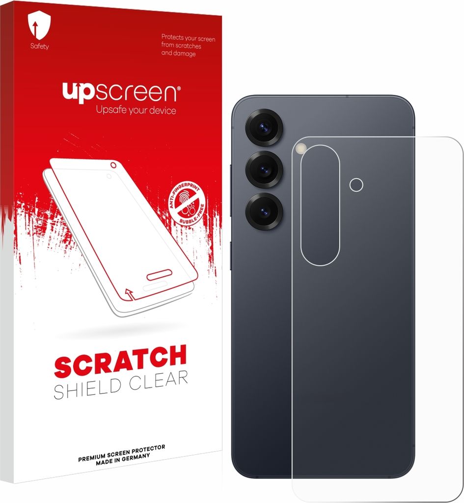 upscreen Schutzfolie für Samsung Galaxy S25 (Rückseite) Displayschutz Displayschutzfolie Folie Klar Transparent