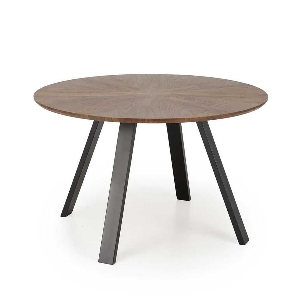 Stół okrągły DANILO 120x120 orzechowy/czarny Zdjęcie produktu 