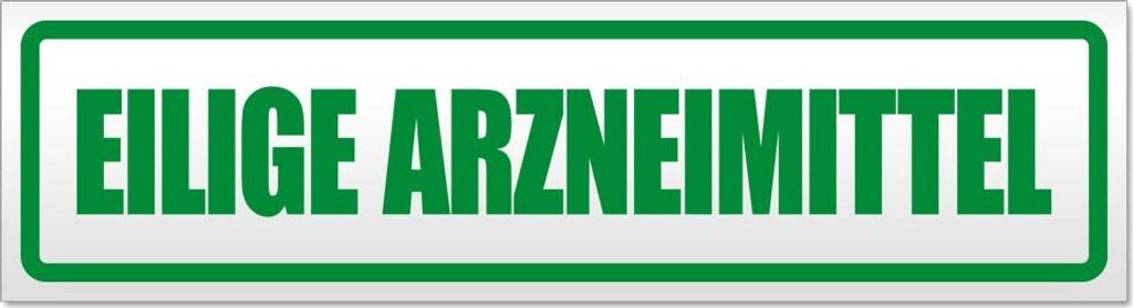 Eilige Arzneimittel Magnetschild Schild magnetisch