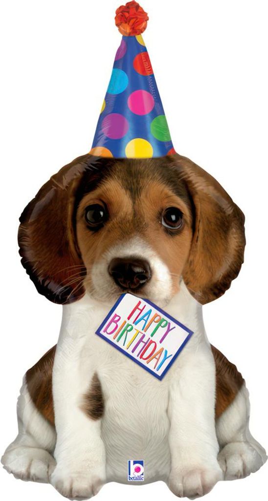Shape Folienballon "Happy Birthday" Hundebaby" | 104 cm Produktbild 