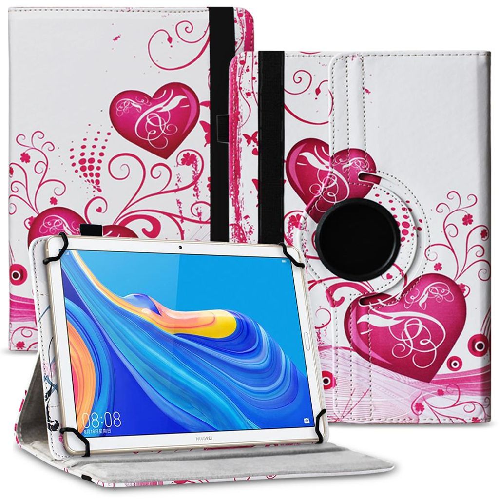 Tablet Tasche für Lenovo Tab 4 10 / Tab 4 10 Plus Schutzhülle Hülle Case DrehbarFarbe Uni 360 Taschen:Motiv 5