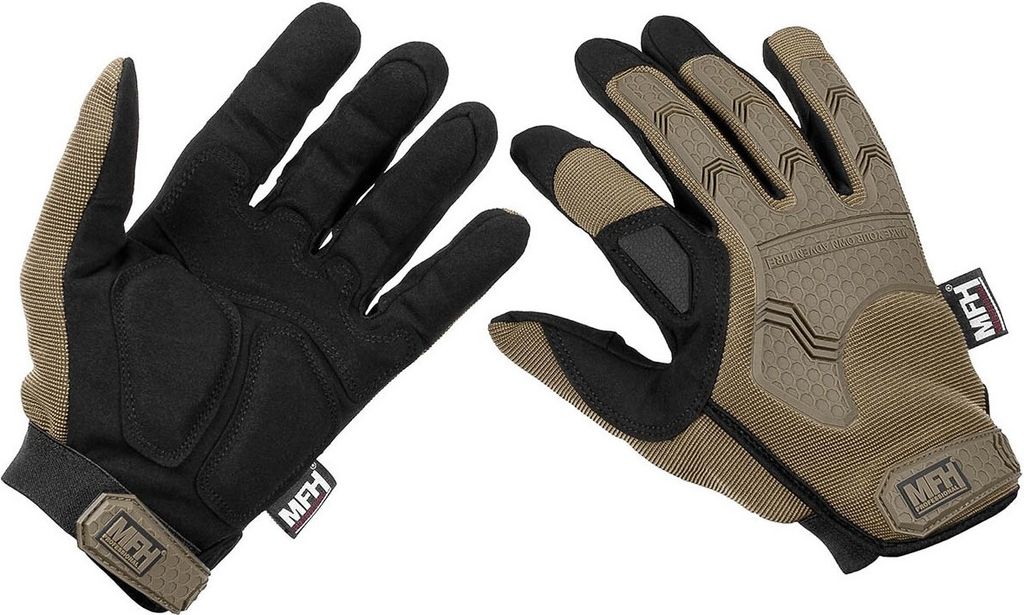 MFH Professional Tactical Handschuhe, "Attack", coyote tan Größe S