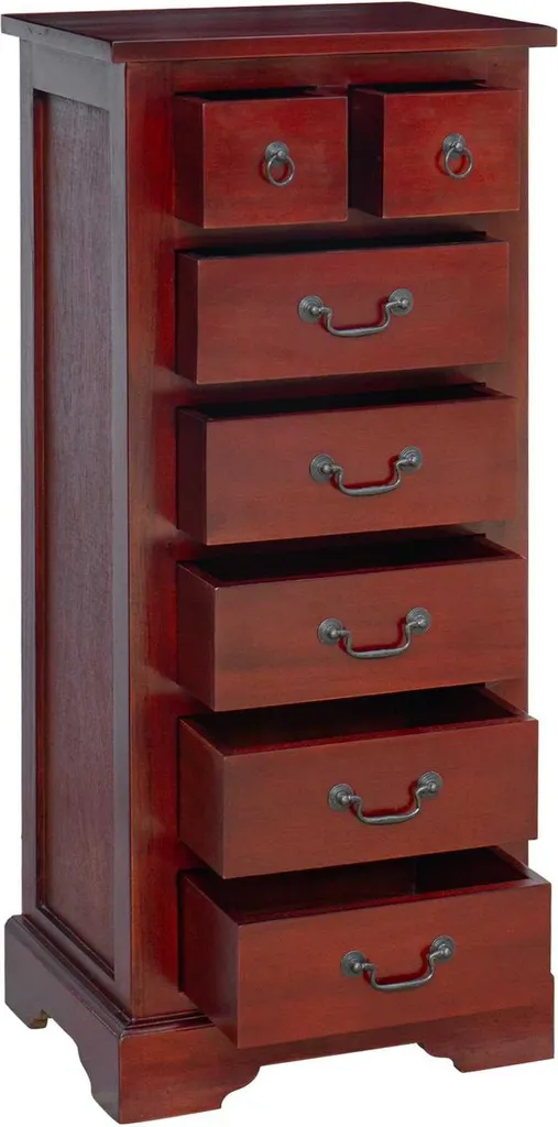 Commode de chambre 45 cm mahogany massif marron - Rangement gain de place