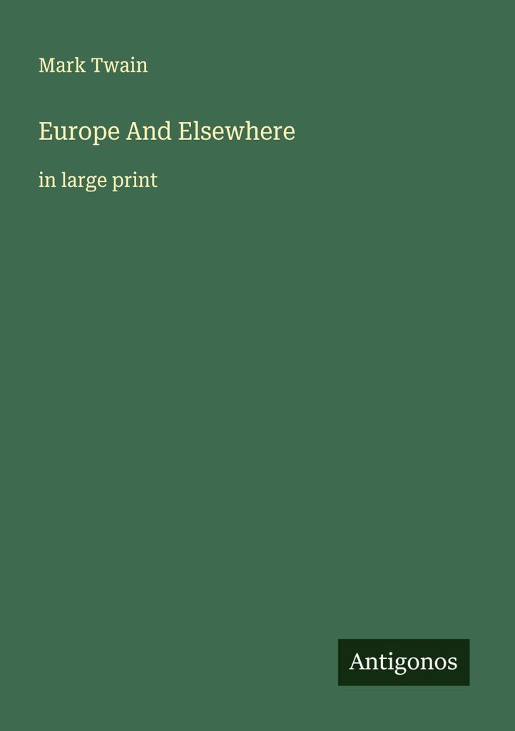 Europe And Elsewhere