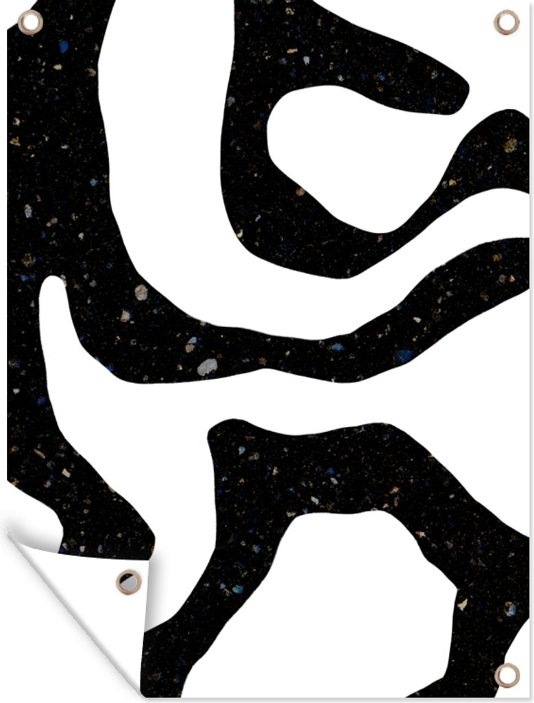 MuchoWow 90x120 cm Outdoor-Poster Gartendeko Sichtschutz Garten Poster für den Garten Abstrakt - Minimalismus - Design