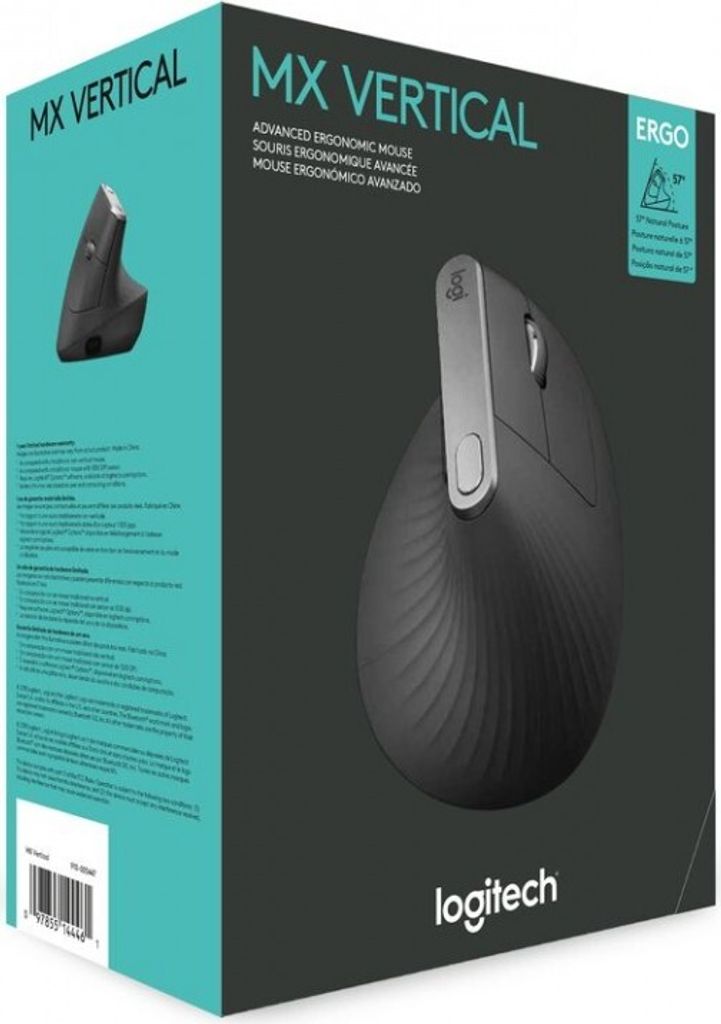 Logitech Wireless Mouse MX Vertical ergonomisch black Obrázok produktu 36