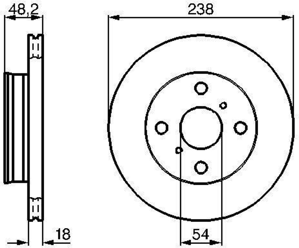 BOSCH Bremsscheiben (2 Stück) 0 986 478 385