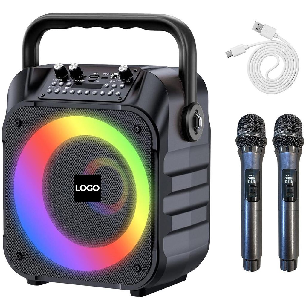 Singingmate Karaoke-System mit 2 Mikrofonen, tragbar, Bluetooth, für Erwachsene und Kinder, mit PA-Lautsprecher, ideal als Geschenk