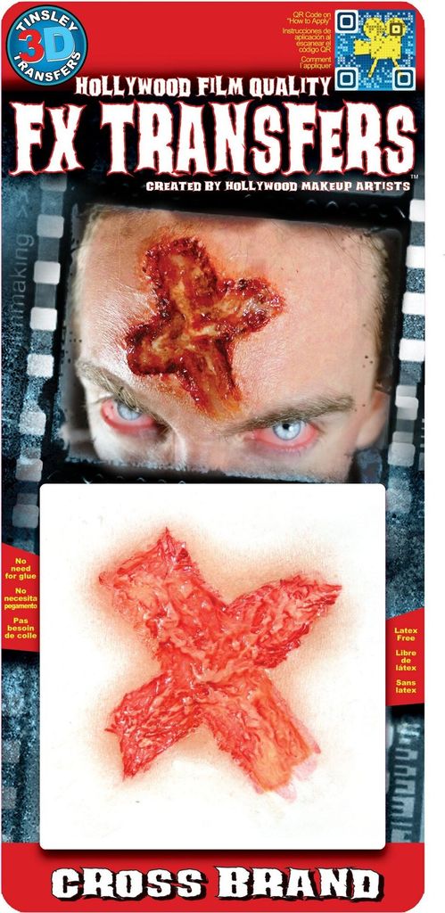 Kreuz Brandwunde 3D FX Transfers