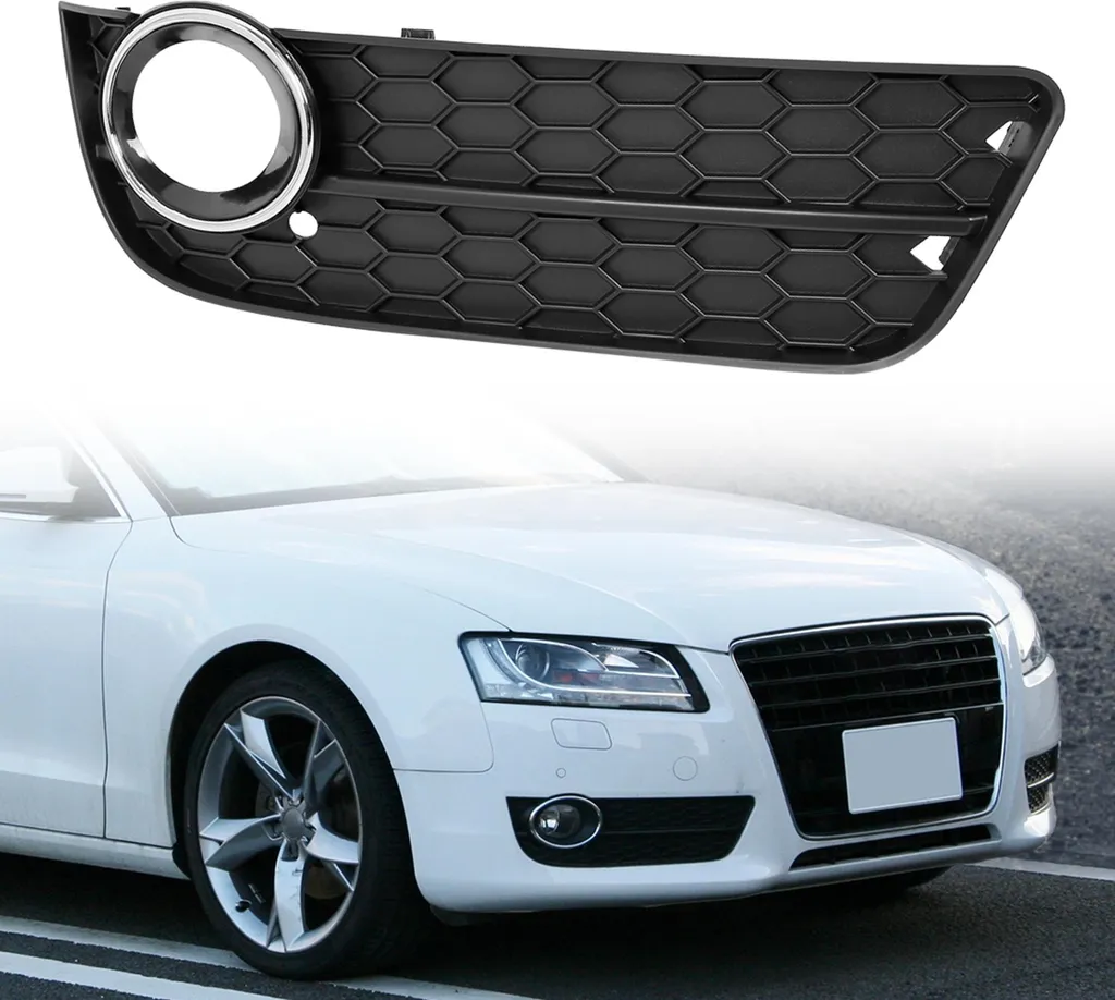 Cache Grille de Pare-chocs Droit 8T0807682 Noir pour Phares de Route