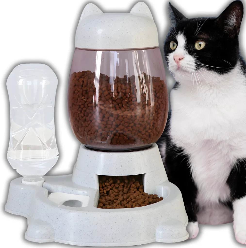 Retoo Distributeur Eau et Nourriture 2,2L Gamelle Automatique Chat Chien
