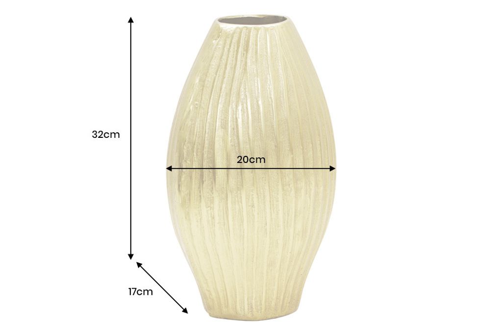 riess-ambiente Moderne Vase ELEGANCE 35cm gold antik Metall Produktbild 11