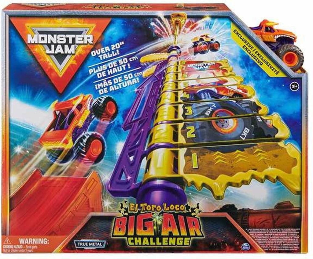 Monster Jam Stunt-Bahn Megalodon Mayhem mit original Produktbild 