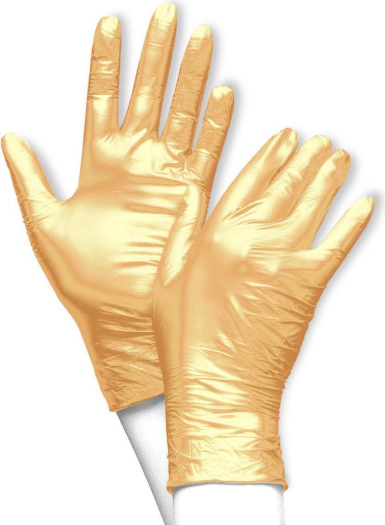 Einweghandschuhe Fancy Gold - puderfrei - Gr. XL - 1000 Nitrilhandschuhe