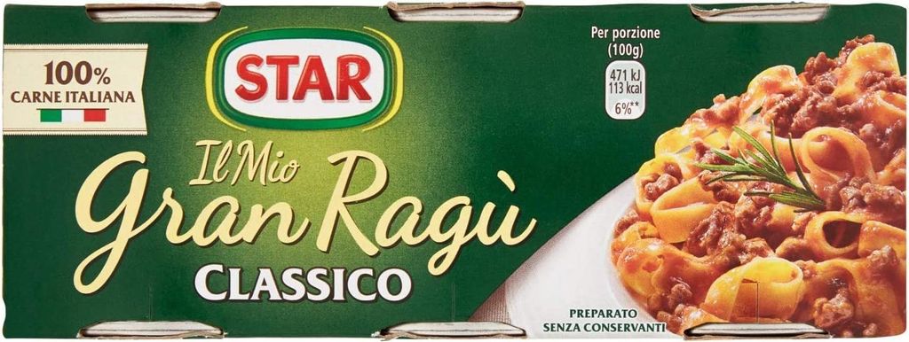 12x Il Mio Gran Ragù Star Classico tomatensauce 100% Produktbild 
