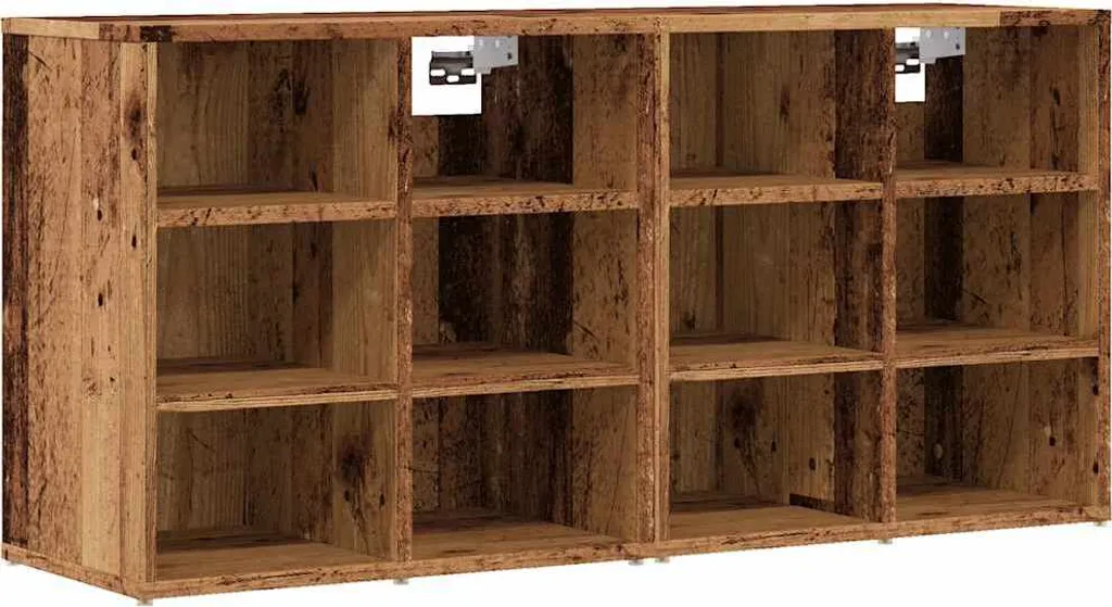 vidaXL Scarpiere 2 pz. Look legno vecchio 52x30x50 cm