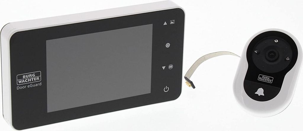 BURG-WÄCHTER Door eGuard DG 8200, mit Klingel, Digitaler Türspion, Elektronischer Türspion mit Kamera und Monitor, Mit Nachtsicht