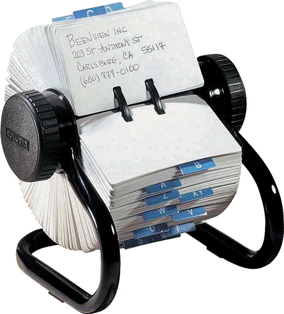 Rolodex Métal SW Design Ouvert Rotatif - Porte-Cartes Haute Capacité