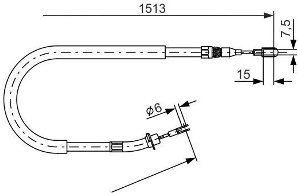 Bosch 1 987 477 852 Câble de Frein à Main OE A 901 420 18 85 Sprinter