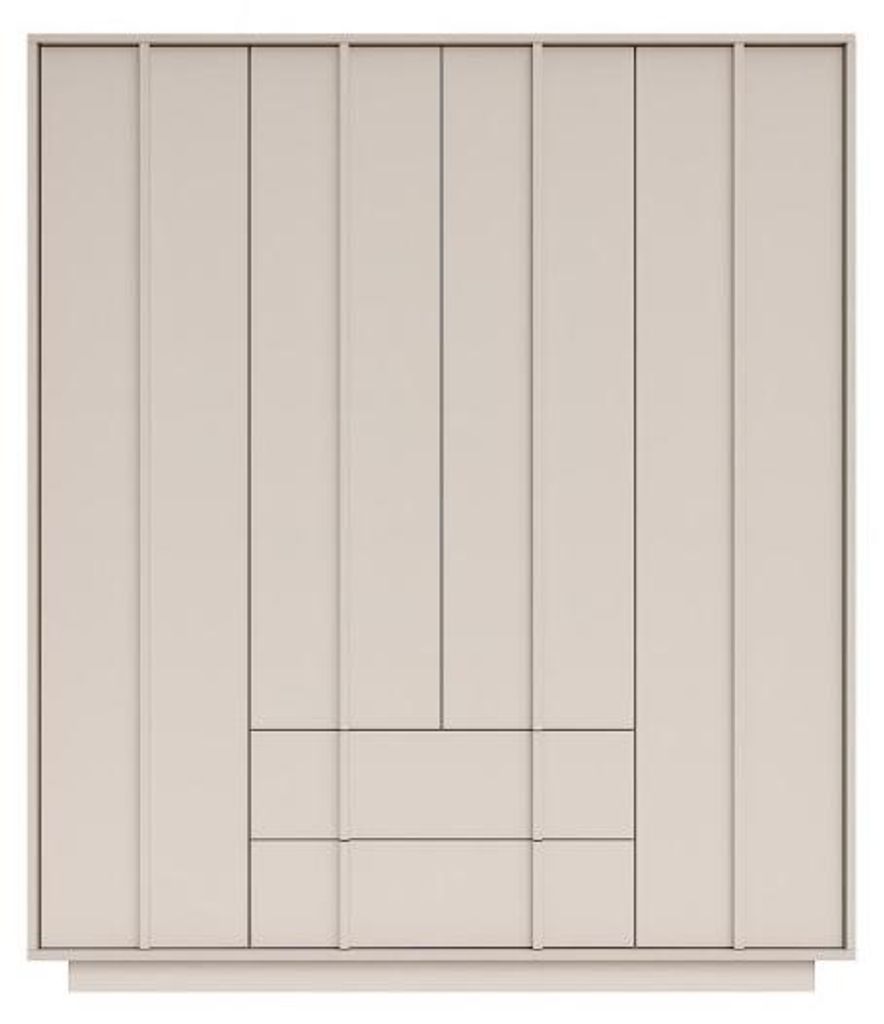 Masseno Drehtürenschrank PIANO 160/195/55cm 4-türig Kaschmir