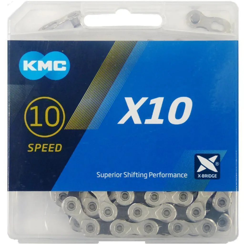 Chaîne vélo KMC X10 anti déraillement 114 maillons pour éviter les sauts