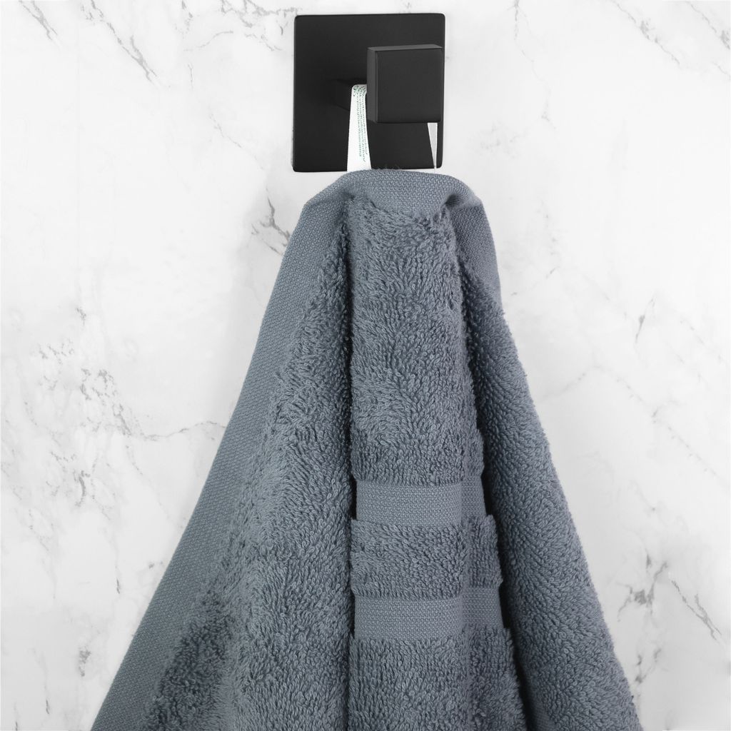 5er Set Duschtücher, 70x140 cm, 100% Baumwolle, grau Produktbild 3