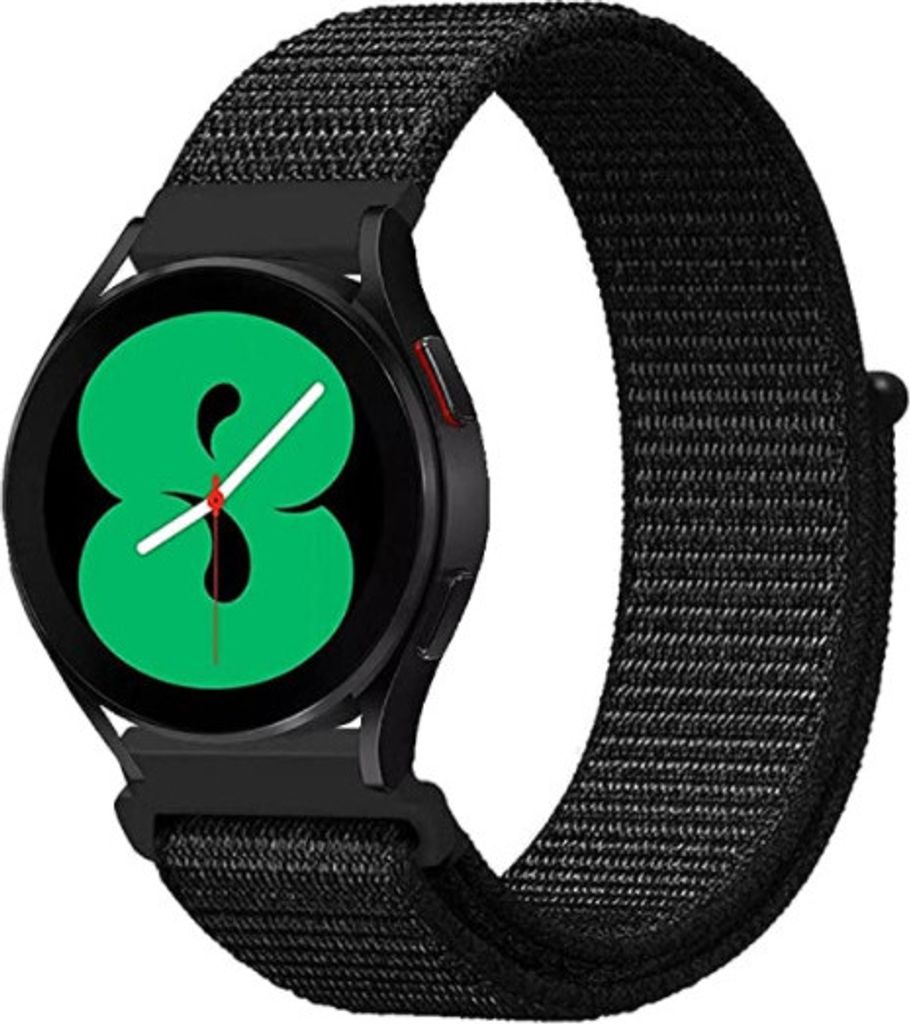 Strap-it Samsung Galaxy Watch 4 - 40mm Nylonarmband (Schwarz)