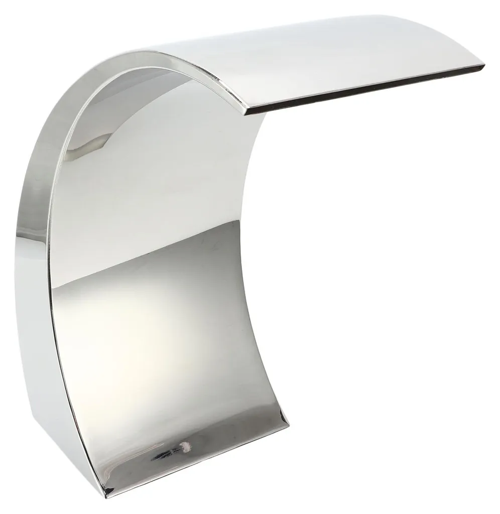Lame d'eau cascade piscine G1 1/2 en acier inox design arc arrondi